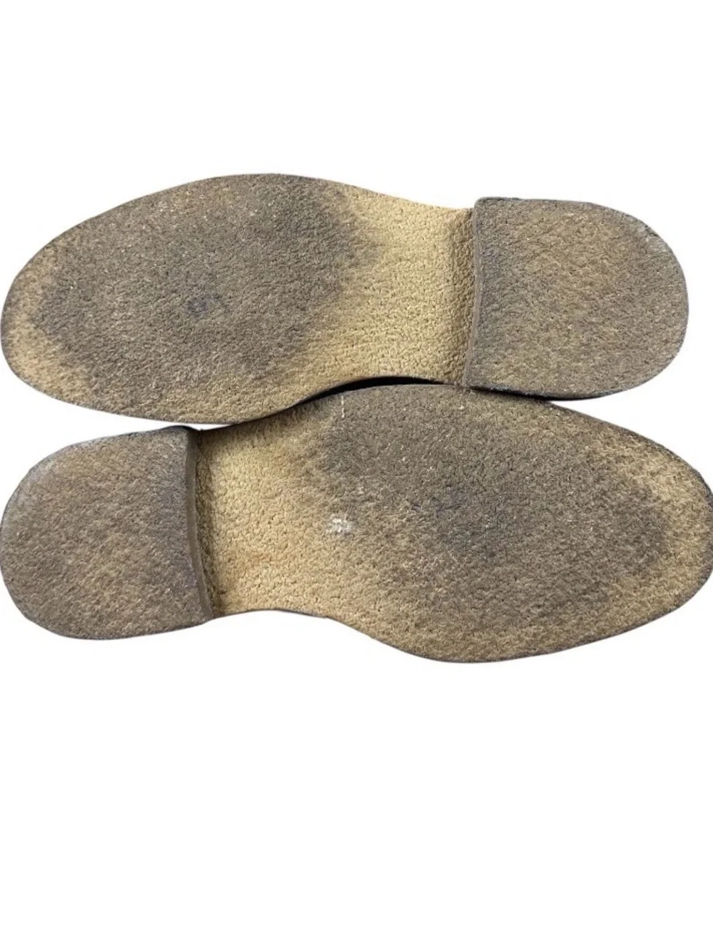 Johnston & Murphy Gray Suede Chukka Boots with Textured Heel